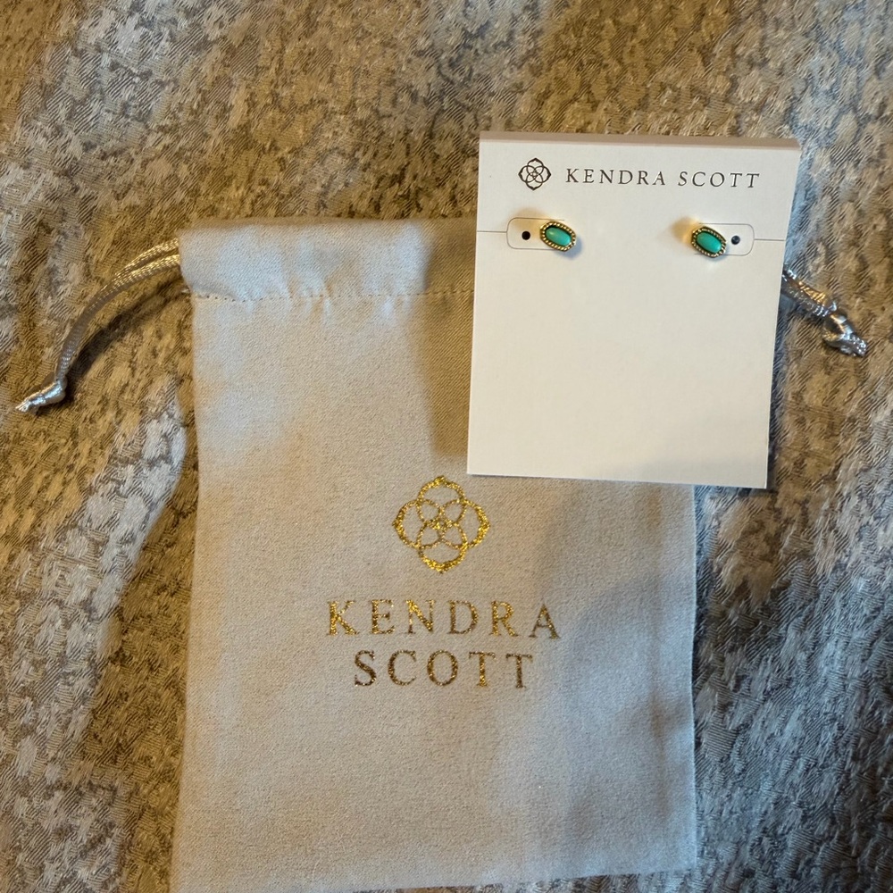 Kendra Scott Teal Oval Earrings